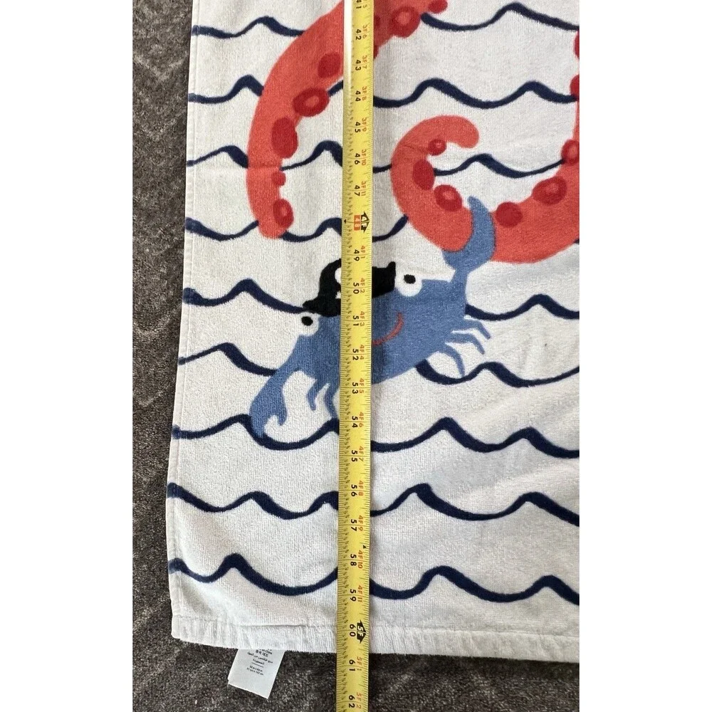Pottery Barn Kids Pirate Octopus Beach Towel Large 32” X 64” No Monogram